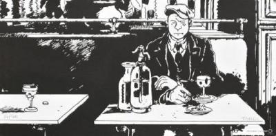 Jacques Tardi - Nestor Burma 1915 au bistro - Affiche édition d’art 2