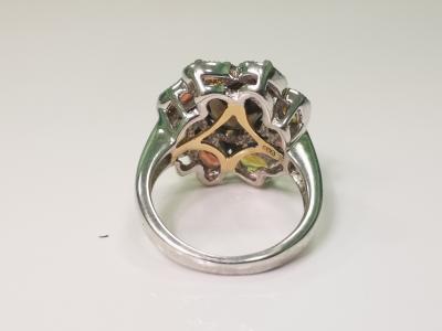 BAGUE  en or et argent  pierres semi precieuses et diamants 2