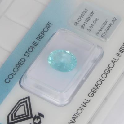 3,04 carats. Tourmaline Paraiba bleu verdâtre néon 2
