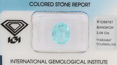 3,04 carats. Tourmaline Paraiba bleu verdâtre néon 2