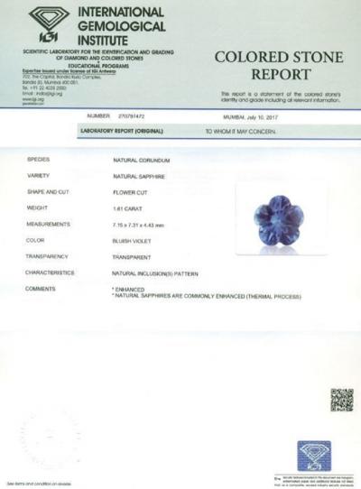 1,61 ct. Bleu saphire 2