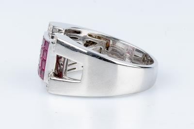 Bague baté en or blanc 18 carats 2