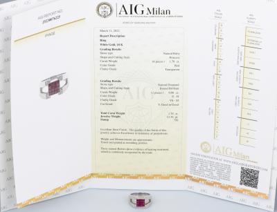 Bague baté en or blanc 18 carats 2