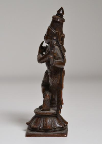 Inde - Statuette de Krishna en bronze, début  XXème siècle 2