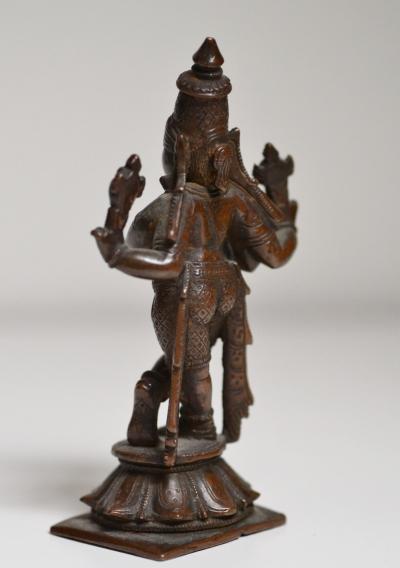 Inde - Statuette de Krishna en bronze, début  XXème siècle 2