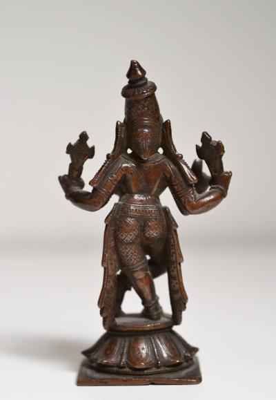 Inde - Statuette de Krishna en bronze, début  XXème siècle 2