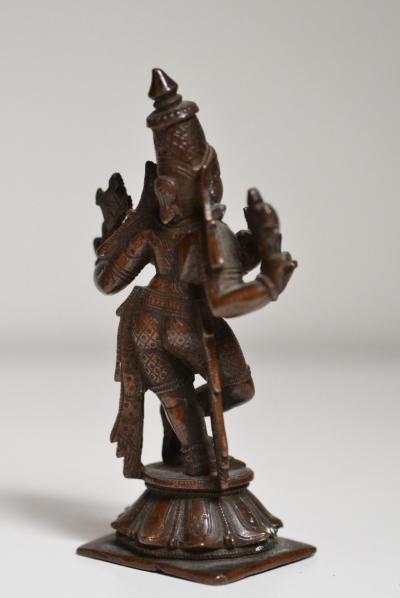 Inde - Statuette de Krishna en bronze, début  XXème siècle 2