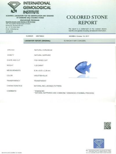 1,23 ct. Bleu saphire 2