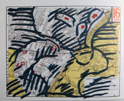 Pierre ALECHINSKY  arrondissements de Paris, lithographie 1982 2