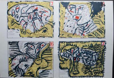 Pierre ALECHINSKY  arrondissements de Paris, lithographie 1982 2