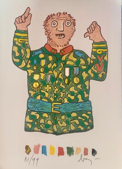 Enrico BAJ - Le Général, 1994 - Sérigraphie 2