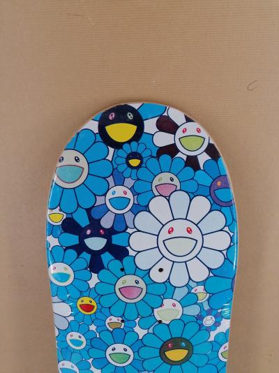 Takashi MURAKAMI -  Flower Skateboard Deck Blue 2