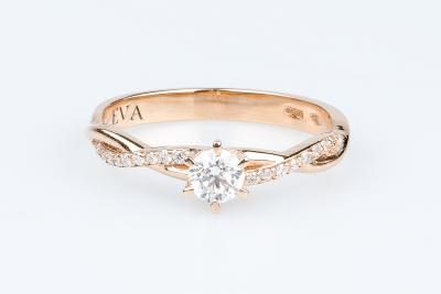 Modèle STELLA - Bague en or rose massif 18 carats 2