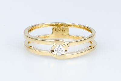 Modèle SERENA - Bague en or jaune massif 18 carats 2