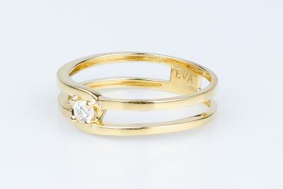 Modèle SERENA - Bague en or jaune massif 18 carats 2