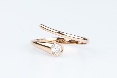 Modèle LUCIA - Bague en or rose massif 18 carats 2