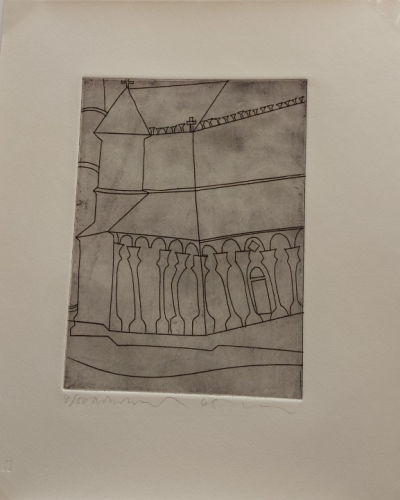 BEN NICHOLSON - Fragment of TUSCAN CATHEDRAL,1966 - Gravure originale 2