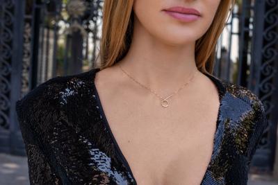 Modèle FLORINE - Collier en or rose massif 18 carats 2