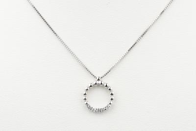 Modèle FLORINE - Collier en or blanc massif 18 carats 2