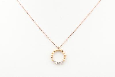 Modèle FLORINE - Collier en or rose massif 18 carats 2