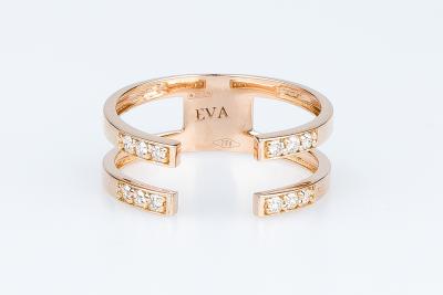 Modèle LARA - Bague en or rose massif 18 carats 2