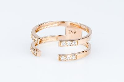 Modèle LARA - Bague en or rose massif 18 carats 2