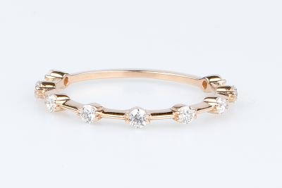 Modèle MILLA - Bague en or rose massif 18 carats 2