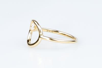 Modèle ELENA - Bague en or jaune massif 18 carats 2