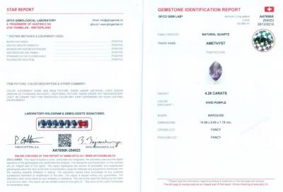 4,28 carats. Améthyste violette coupe fantaisie 2