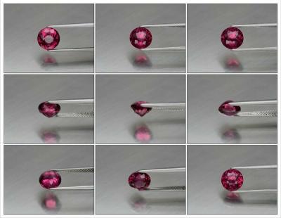 2,20 carats. Grenat Rhodolite rose violacé naturel 2