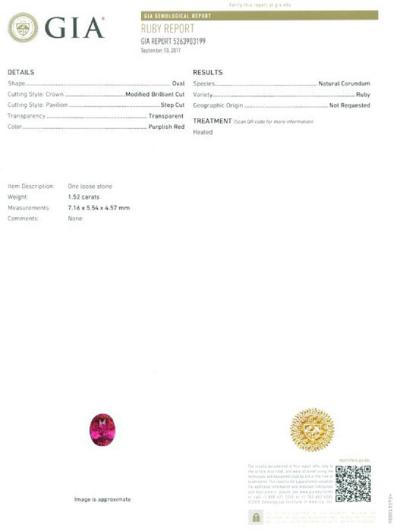 Certifié GIA 1,52 ct. Rubis 2