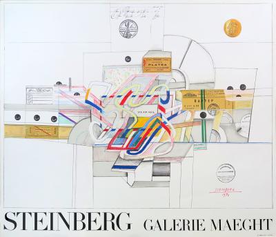 Saul STEINBERG - Galerie Maeght 1970, affiche sur papier vélin 2