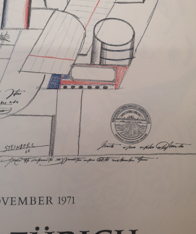 Saul STEINBERG - Maeght Zurich, 1970, Vélin épais mat 2