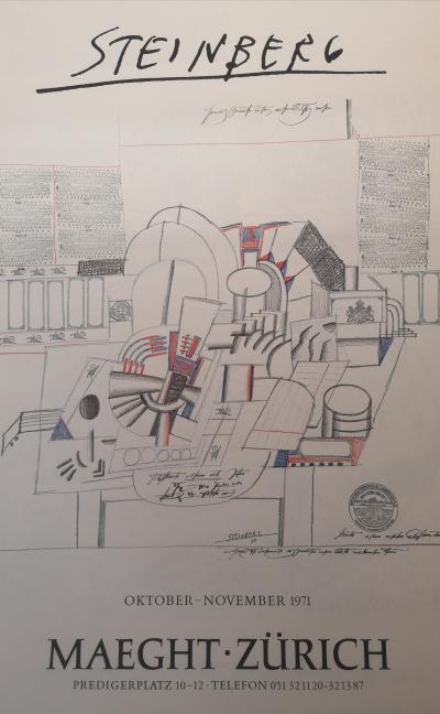Saul STEINBERG - Maeght Zurich, 1970, Vélin épais mat 2