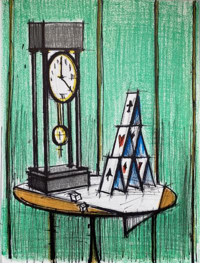 Bernard Buffet -  Château de cartes - Lithographie originale 2