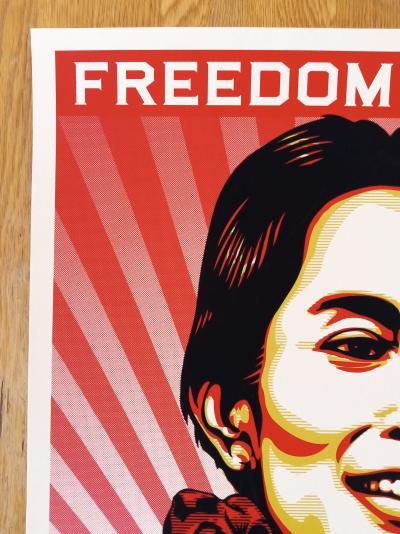 Shepard FAIREY (Obey) - Aung San Suu Kyi, 2009 - Sérigraphie signée et numérotée 2