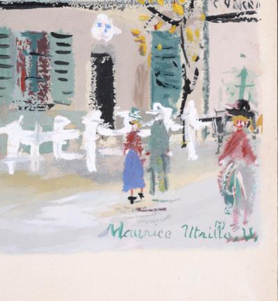 Maurice UTRILLO - Le Lapin Agile, Montmartre, 1950 - Pochoir (