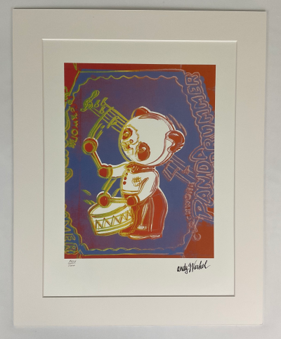 Andy WARHOL (d’après) - Panda batteur Bleu - Granolithographie 2