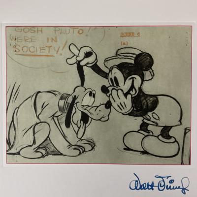 Walt Disney (d’après) - Mickey mouse Gosh Pluto were in Society - Granolithographie 2