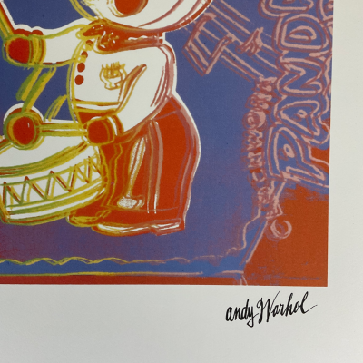 Andy WARHOL (d’après) - Panda batteur Bleu - Granolithographie 2