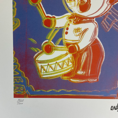 Andy WARHOL (d’après) - Panda batteur Bleu - Granolithographie 2