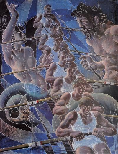 Hans Erni - Aviron / Rowing - Impression signée 2