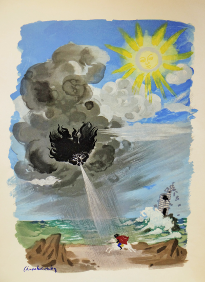 Roger CHAPELAIN-MIDY - Phebus et Borée, 1961 - Gravure sur bois 2