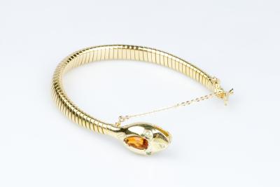 Bracelet serpent en or jaune 18 carats 2