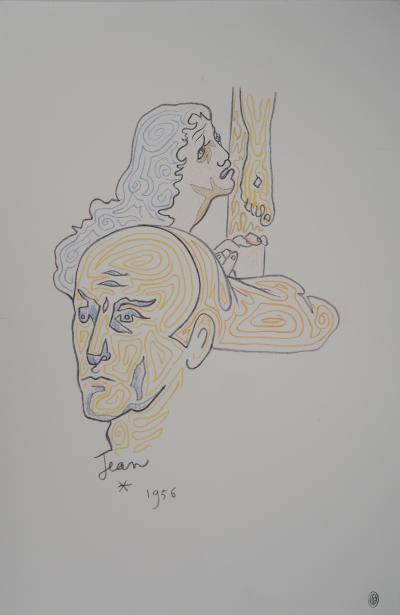 Jean COCTEAU - Crucifixion : Marie Madeleine et Jean Évangéliste - Lithographie signée 2
