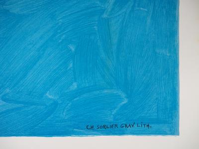 Serge Poliakoff (d’après) - Composition rouge, bleu et noir - Lithographie signée 2