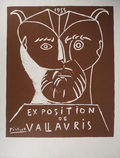 Pablo PICASSO - Tête de Faune, Vallauris 1955 - Linogravure originale, signée 2