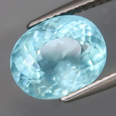 3,99 carats. Aigue-marine bleue naturelle non chauffée 2