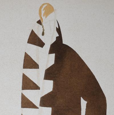 Eduardo Garcia BENITO - Diane, 1920 - Lithographie aux couleurs du pochoir, rehaussée à l’encre dorée 2