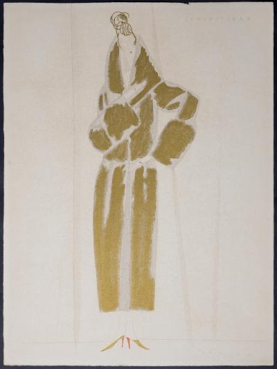 Eduardo Garcia BENITO - Condottiere, 1920 - Lithograph with pochoir colors, enhanced with golden ink 2